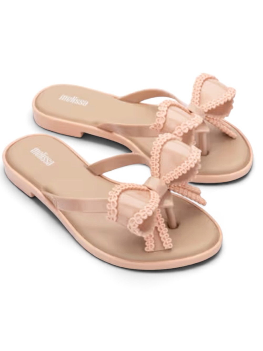 Melissa Slim IV Bow Vegan Flip Flop Jelly Sandals